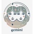 thumbnail image 5 of Gemini Zodiac Sign Adult White Long Sleeve Hoodie-XL, 5 of 6