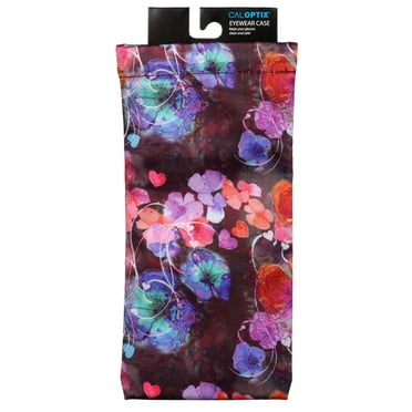 Caloptix Women's Cloth Floral Sqeeze Top Eyeglass Case