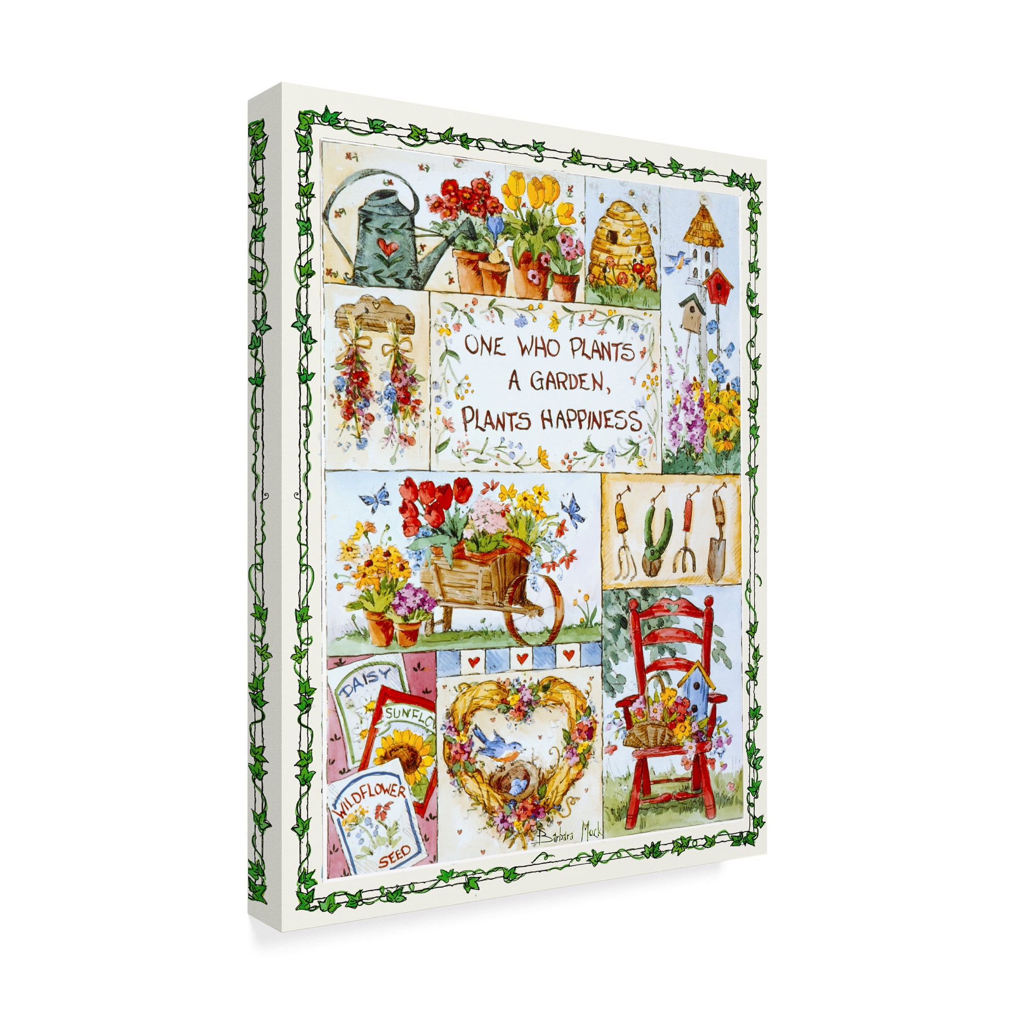 Trademark Fine Art 'Friends Are Flowers In Lifes Garden' Canvas Art by Barbara Mock