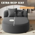 thumbnail image 4 of 51.6" Cloud Couch Sofa Bed for Living Room, Modern Gray Chaise Lounge with Two Supportive Pillows, Boneless Compression Design, 4 of 19