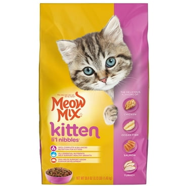 Meow Mix Kitten Li’l Nibbles Kitten Food, 3.15 lb. Bag