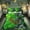 Green C, variant on Feelyou Pixel Game Alphabet King Bedding for Kids Boys, Blocky Letter King Bed in a Bag, Green Brown, Gamepad Reversible, 7 Pieces