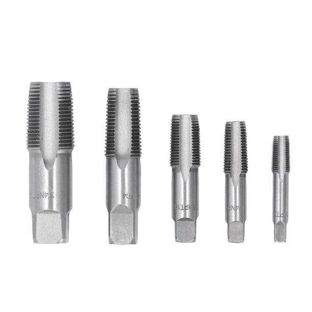 Grifo Formador De Rosca NPT, Tamaños Incluidos 3/4 1/2 3/8 1/4 1/8 Pulgadas Juego De Grifo De Tubería NPT Preciso De 5 Piezas Para Limpieza De Tuberías