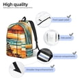 thumbnail image 3 of Balery Beach Umbrella Sunset Mochila Clásica Impresa Básica para Viaje, Mochila Escolar Resistente al Agua, Mochila de Lona con Correas Ajustables-Medium, 3 of 5