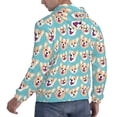 thumbnail image 6 of Xecao Cute Corgi Head Pattern Men's Adult Pullover Hoodie,Hooded Sweatshirt-XX-Large, 6 of 7