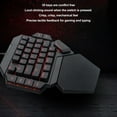 ZYOne Hand RGB Mechanical Gaming Keyboard, 35 Keys USB Wired Gaming