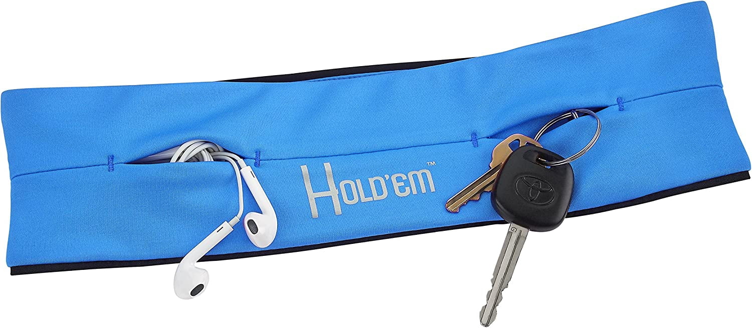 World Best Premium Hold'em Running Belt with Unique Pockets for Unisex Adult - Blue