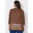 thumbnail image 2 of Catherines Women's Plus Size Pointelle Chevron Cardigan, 2 of 3