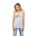 thumbnail image 2 of Thread Tank First I Drink The Coffee Then I Do The Things Women's Sleeveless Flowy Racerback Tank Top Sport Grey Large, 2 of 5