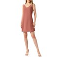 thumbnail image 2 of INSPIRE CHIC vestido de verano casual suelto mini para mujeres y niñas con tirantes de espagueti sin mangas, vestido corto color marrón castaño XL, 2 of 6