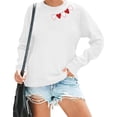 thumbnail image 7 of BLVB Valentines Day Sweatshirt for Women Love Heart Long Sleeve Shirts Casual Crewneck Loose Valentine Pullover Tops Gifts for Ladies, 7 of 7