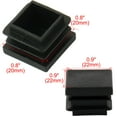 thumbnail image 2 of Unique Bargains 12 Pcs Plastic Square 22mm Chair Foot Cover Table Furniture Leg Protector, 2 of 7