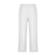 thumbnail image 4 of kosheko Linen Pants for Men Big and Tall Casual Baggy Yoga Beach Long Pants Elastic Drawstring Waistband Summer Pant Sweatpants White XXL, 4 of 5