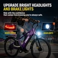 thumbnail image 4 of ESKUTE C200 70-Mile Electric Bike for Adults with 840Wh Removable Battery, 500W Peak Power Ebike, Up to 20MPH Speed, 26" Tires, 7-Speed Adjustable Stem Step-Over E-Bicycle,Purple, UL2849 Class 2, 4 of 8