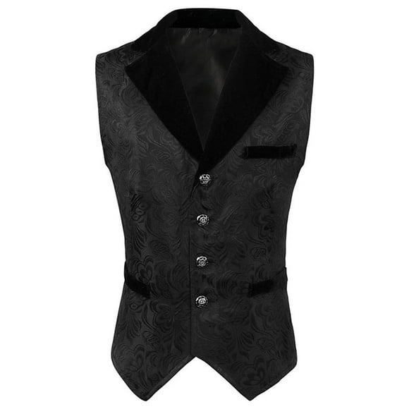 LOVZFMLL Jackets for Men's Gothic Dress Vest Medieval Court Gown Vintage Swallowtail Slim Waist Wrap Up Vest Coat