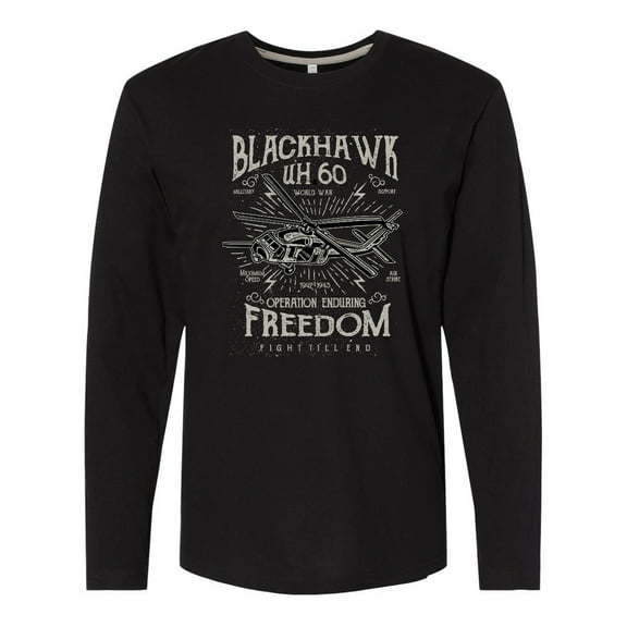 Inktastic Black Hawk Military Long Sleeve T-Shirt