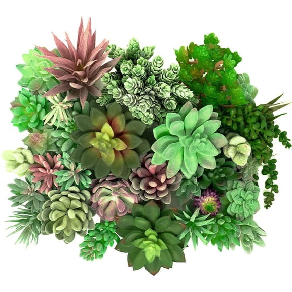35 Pack Bulk Large Assorted Realistic Artificial Faux Succulents Aloe Plants Realistic Fake Succulent Plants, Largest Set of Succulents