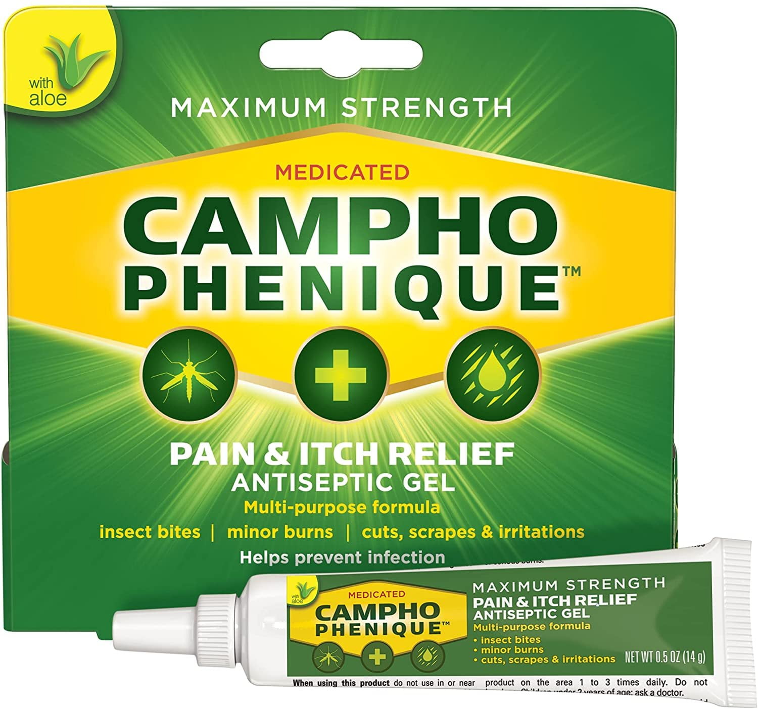 Foundation Consumer Healthcare Campho Phenique  Pain & Itch Relief Antiseptic Gel, 0.5 oz