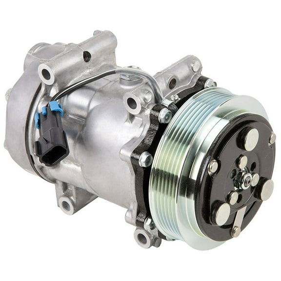 AC Compressor & 125mm 6-Groove A/C Clutch Replaces Sanden SD7H15 4757 4891 4494 12v - BuyAutoParts