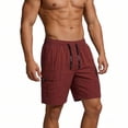 thumbnail image 5 of Mens Cargo Shorts Plus Size Drawstring Elastic Waist Straight Leg Multi Pockets Summer Outdoor Hiking Beach Shorts S-4XL, 5 of 8
