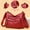 Red, variant on Chic Anti-theft Crossbody Bag | Women’s Retro Rivet Design with Adjustable Strap, Soft PU Leather, Solid Color & Secure Zipper