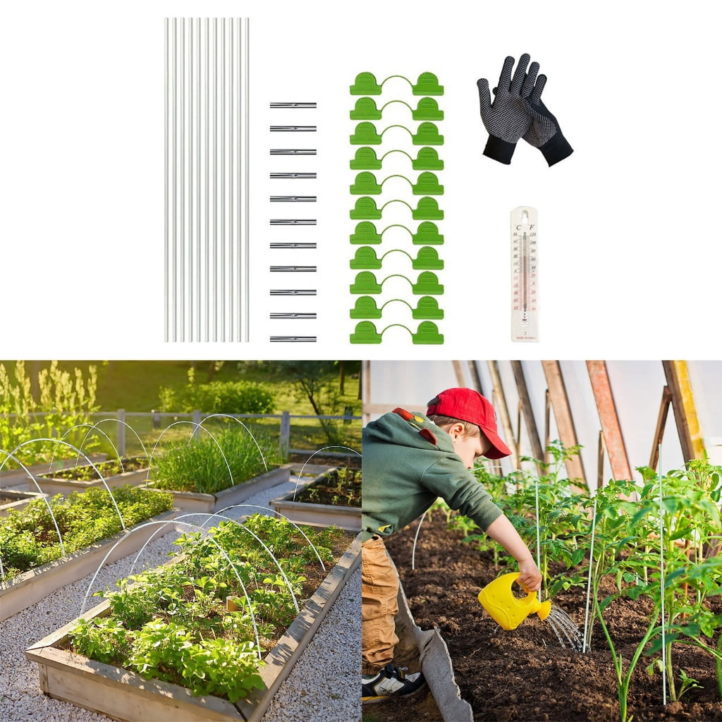 ZPAQI Garden Hoops Row Cover Hoops Greenhouse Frame Garden Hoops For Raised Beds