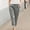 Gray women straight leg pants with pockets a1, variant on Women Straight Leg Elastic Waist Pants with Pockets Casual Solid Loose Ankle Trousers Workout Lounge Travel Beach Yoga Pants, Brown M