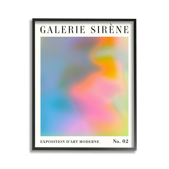 Stupell Industries Swirled Patterned Hues Abstract Painting Black Framed Art Print Wall Art, 11 x 14