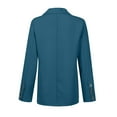 thumbnail image 3 of HomeGardon Women's Jackets Summer Clearance! Women’s Casual Body Slim Solid Long Sleeve Open Front Blazer, Lapel Collar Cardigan Plus Size Work Commercial Jackets Blue,S-5XL, 3 of 4