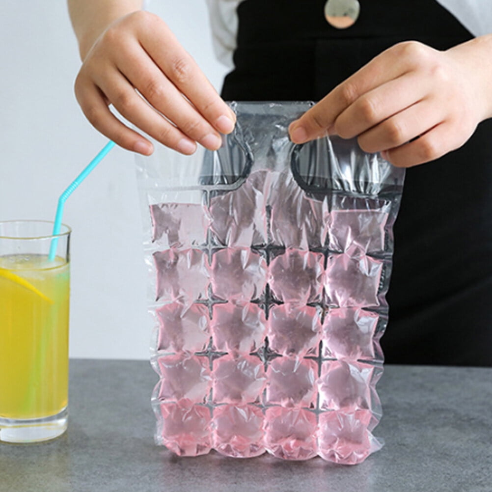 10/20pcs Disposable Ice Cube Bag Ice Tray Bag Ice Cube Mold Tray  Self-sealing Freezer Stackable Tray Cold Ice Pack Cooling Bag Cocktail  Juice Drink