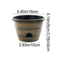 thumbnail image 2 of OCCOA Self-Watering Barrel-Style Planter Thickened Double-Layer, Plastic Flower Pot with Water Reservoir, Home Decor Succulent Planter, Multicolor, 2 of 6
