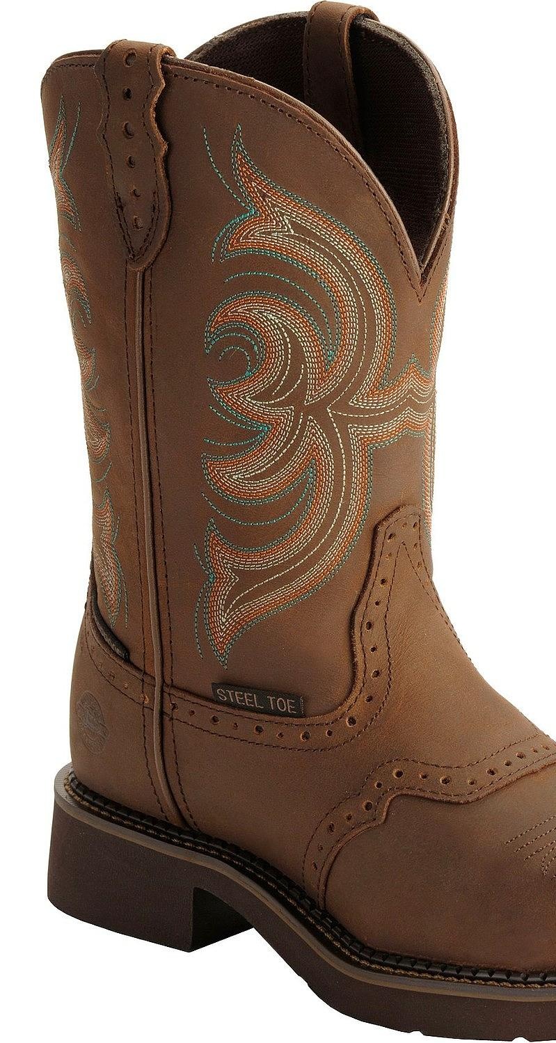 justin gypsy women's waterproof steel toe work boots