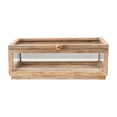 thumbnail image 1 of Creative Co-Op Boîte de Rangement avec Couvercle en Bois de Manguier et Verre, Naturel, 1 of 2