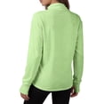 thumbnail image 4 of Garbnen S-5XL Women's Rash Guard Long Sleeve Zip Front Womens Sun Protection Shirts Summer Outdoor Running Tops for Women Going Out with Thumb Holes Green M, 4 of 7