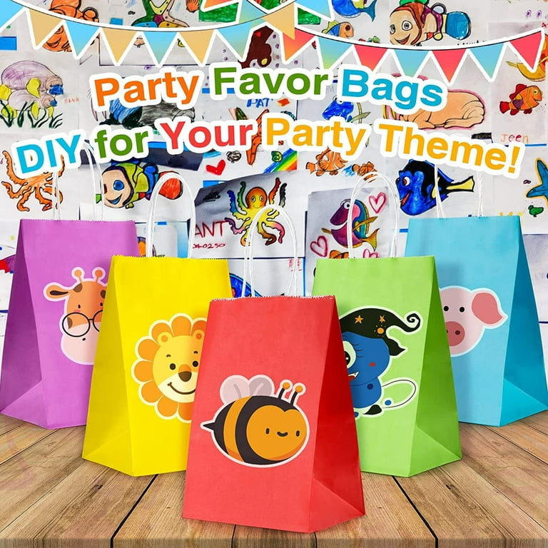 How to make KRAFT PAPER BAGS for children's birthday gifts 