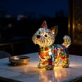 thumbnail image 7 of SUOKOM Rainbows Pup Lamp Retro Dogs Stained Resin Tabletop Night Light Dog Series Art Night Light 3D Cute Pet Dogs Themed Lamp Stained Glass LED Table Lamps Fun Gift for Dog Lovers, 7 of 7