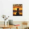 thumbnail image 2 of JEUXUS Wall Art Painting Dog and Sunset Pictures Prints On Canvas Painting for Modern Home Decoration, 2 of 4