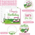 thumbnail image 4 of 96Pcs Pink Golf Birthday Party Supplies, Pink Golf Theme Paper Plates and Napkins Set, Golf-Tee Party Disposable Tableware. Home Decor, Etc., 4 of 7