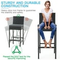 thumbnail image 4 of AVAWING Outdoor Wicker Rattan Bar Stools Set of 2 with Cushion for Lawn, Black, 4 of 7