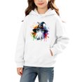 thumbnail image 3 of CBASIHI Girls Halloween Sweatshirts with Pockets Fleece Warm Casual Cute Long Sleeve Ghost Print Pullover Hoodies White 10 T, 3 of 7