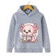 thumbnail image 3 of Sudadera con capucha para niños, sudadera con estampado de axolotl, té Bobo, chándal con dibujos animados de animales, té con leche, manga larga, estilo encantador, para niño y niña, 3 of 5