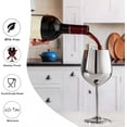 thumbnail image 4 of Juego de copas de vino WOTOR de acero inoxidable, 4 x 532 ml, color plateado, 4 of 6