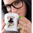 thumbnail image 2 of 3drose, Silver and Cream Colored Persian Cat for Cat Lovers Thanksgiving, 11oz Two-tone Green Mug, 2 of 6
