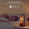 thumbnail image 4 of Compact Floral Candle Warmer Lamp for Jar Candles, Dimmable with Timer and Wood Base, 4 of 8