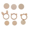 thumbnail image 2 of MasteelfCA 3pcs Cross Stitch Fixing Frame Mini Animal Cat Bear Rabbit Shape Embroidery Wood Hoops DIY Wooden Cross Stitch for Kit Frame Craft, 2 of 7