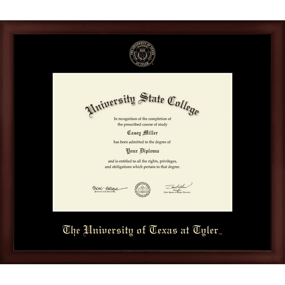 The University of Texas at Tyler Diploma Frame, Document Size 11" x 8.5"