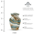 thumbnail image 2 of SUBSH Marble Design Metal Urn - Mini Urns for Human Ashes - Cremation Urn - Urn for Ashes - Urns for Human Ashes Adult Man - Little Urns for Human Ashes (Size3inch, 1pcs), 2 of 2