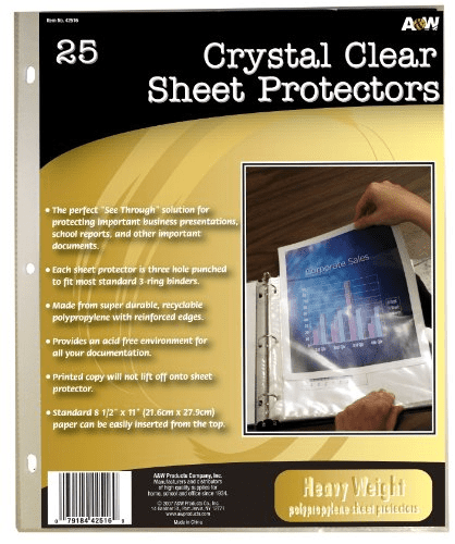 crystal clear sheet protectors heavy walmart com walmart clear sheet protectors