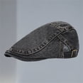 thumbnail image 2 of MEICHEN Unisex Denim Newsboy Hats Flat Cabbie Driving Hat Cotton Dad Cap for Men Women Summer Fall Fashion Essentials Accessories, 2 of 3