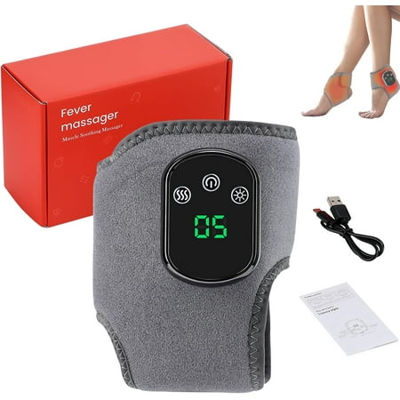 Foot Massager, 3-in-1 Foot Revive Massager, Cordless Heated Ankle Wrap with 3 Vibration Mode